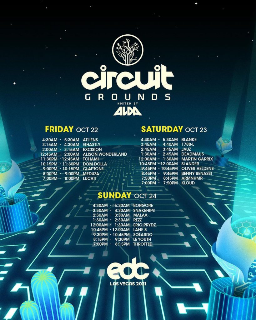 EDC LAS VEGAS 2021 SET TIMES ARE REVEALED ! EDM NATIONS